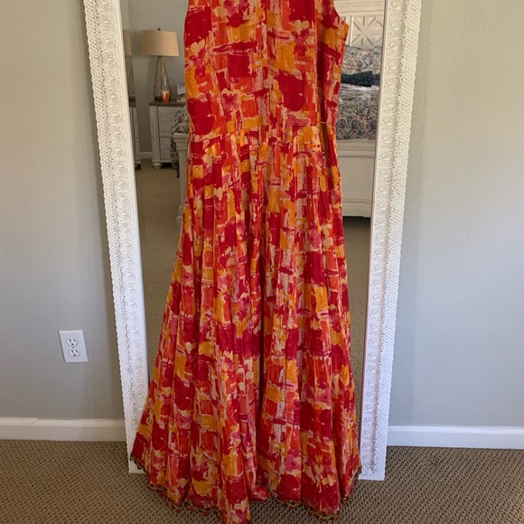 Beautiful long dress silk cotton Kota fabric - Picture 9 of 11